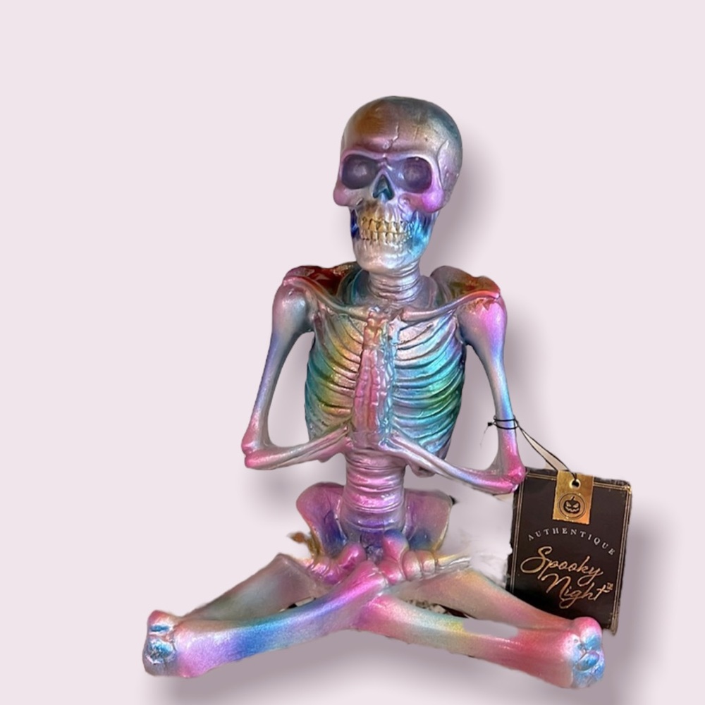 Zen skeleton multicolor chrome decoration (Halloween)